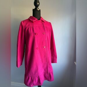 Garnet Hill Wool Pink Kids Coat NWT - Size 12
